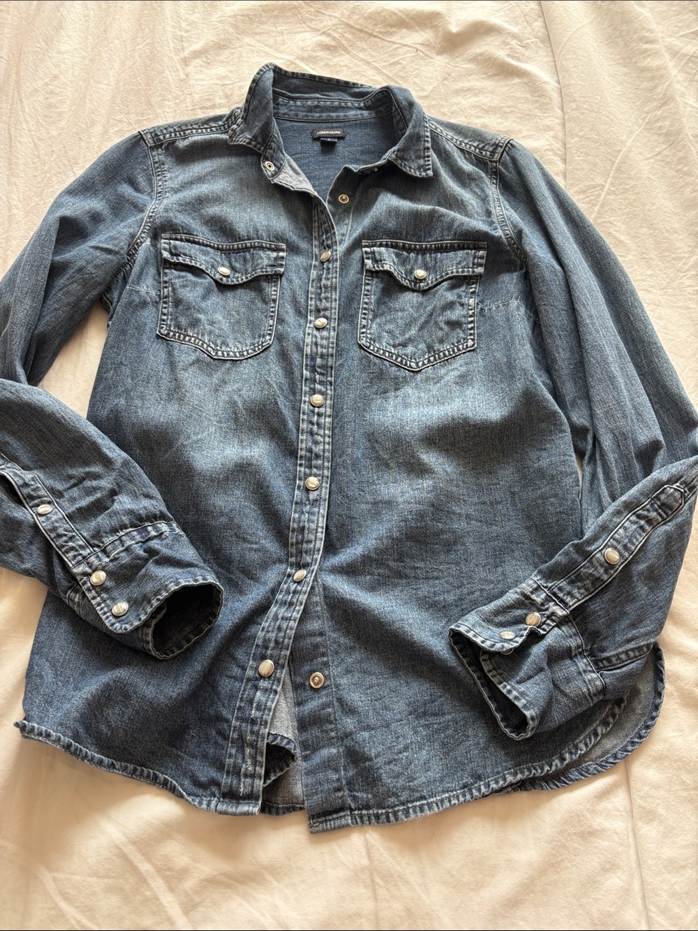 J. Crew Indigo Denim Button-Down Shirt